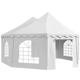 Outsunny 22.3' x 16.4' Large Party Tent Canopy Shelter with Carrying Bags and 2 Doors for Parties, Wedding, Events, BBQ Grill Outsunny 22.3' x 16.4' Large Party Tent Canopy Shelter with Carrying Bags and 2 Doors for Parties, Wedding, Events, BBQ Grill
